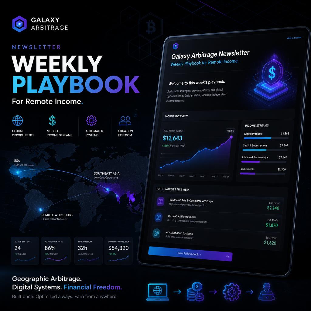 Galaxy Arbitrage Newsletter Mockup